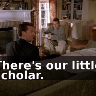 There's our little scholar.