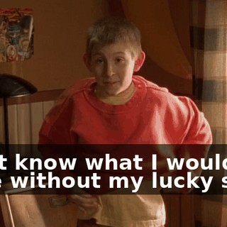Don't know what I would've done without my lucky shirt.