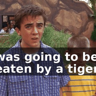 was going to be eaten by a tiger.