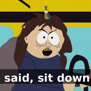 I said, sit down!