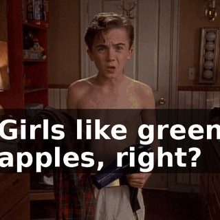 Girls like green apples, right?