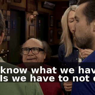 You know what we have to do? Is we have to not care