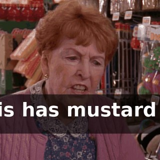 This has mustard on it.