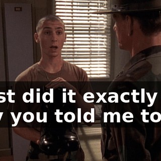 I just did it exactly the way you told me to.