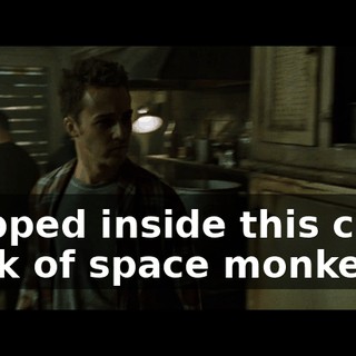 Trapped inside this clock work of space monkeys.
