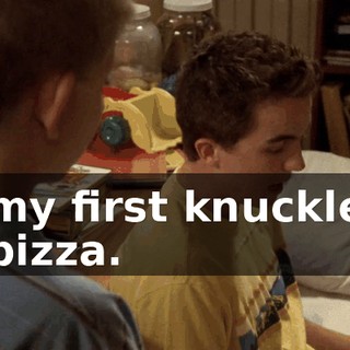 my first knuckle pizza.
