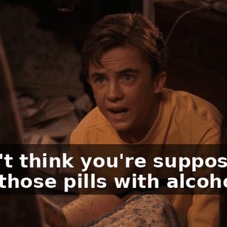 I don't think you're supposed to take those pills with alcohol.
