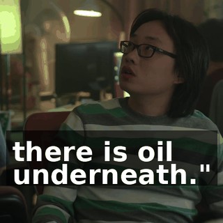 there is oil underneath."