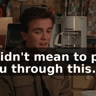 I didn't mean to put you through this.