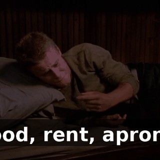 Food, rent, aprons.
