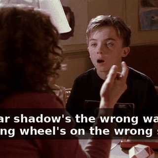 The car shadow's the wrong way, the steering wheel's on the wrong side,