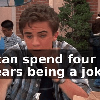 I can spend four years being a joke.
