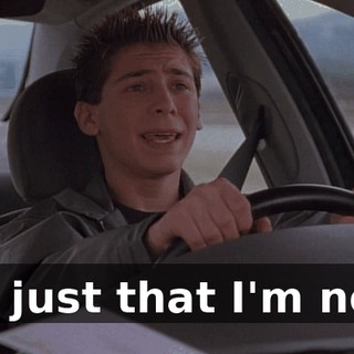 It's just that I'm not--