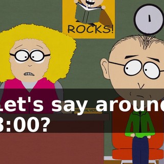 Let's say around 8:00?