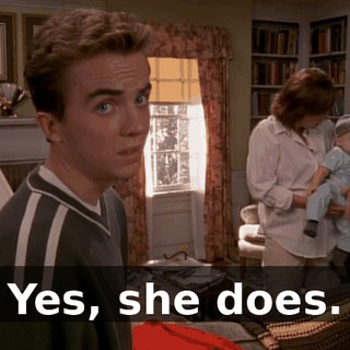 Yes, she does.