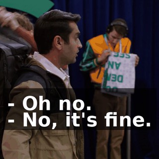 - Oh no. - No, it's fine.
