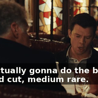 - I was actually gonna do the branzino… - Diamond cut, medium rare.