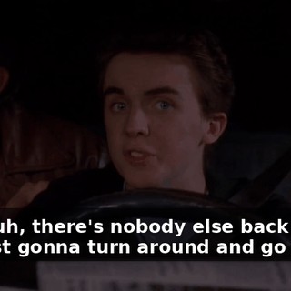 So if, uh, there's nobody else back there, I'm just gonna turn around and go home.