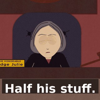 Half his stuff.