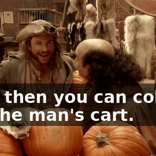 And then you can collect up the man's cart.