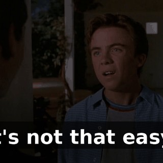 It's not that easy.