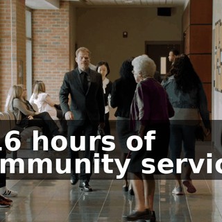 - 16 hours of community service.