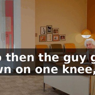 - So then the guy gets down on one knee,