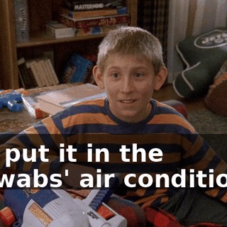 and put it in the Schwabs' air conditioner.