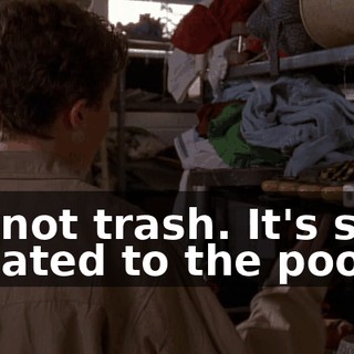 It's not trash. It's stuff donated to the poor.