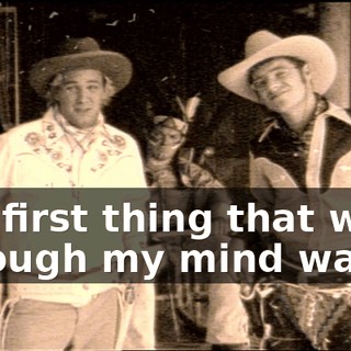 the first thing that went through my mind was,