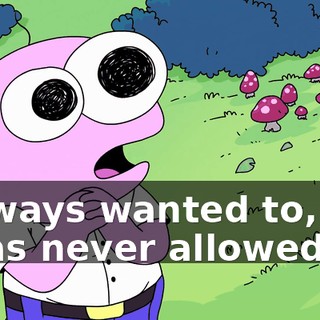 I always wanted to, but I was never allowed.