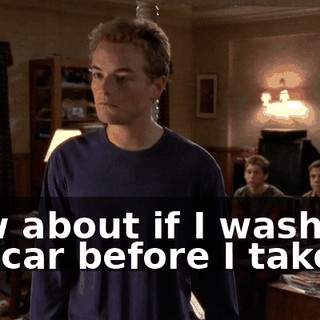 How about if I wash the car before I take it?