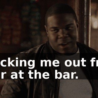 checking me out from over at the bar.