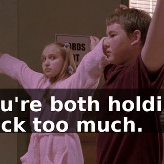 You're both holding back too much.