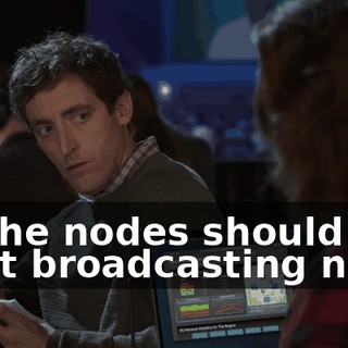 all the nodes should start broadcasting noise