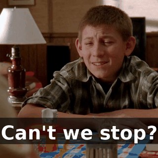 Can't we stop?