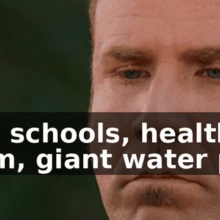 Public schools, health-care system, giant water parks.