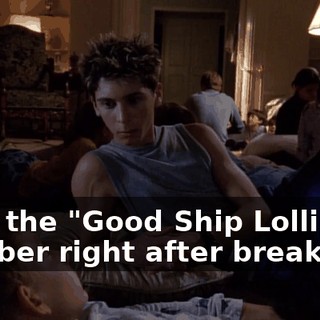 with the "Good Ship Lollipop" number right after breakfast.