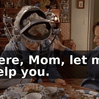 Here, Mom, let me help you.