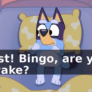 Psst! Bingo, are you awake?