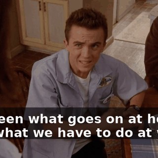 between what goes on at home and what we have to do at work.