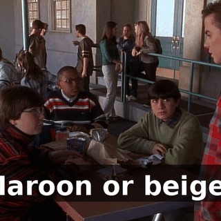 Maroon or beige?