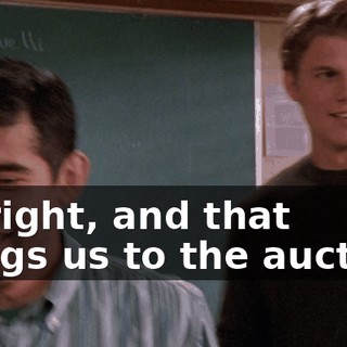 All right, and that brings us to the auction.