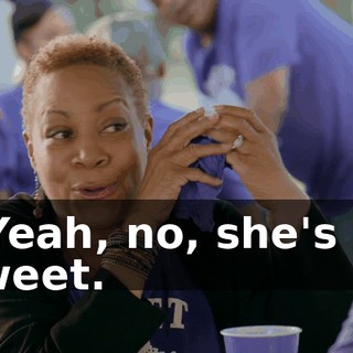 - Yeah, no, she's so sweet.