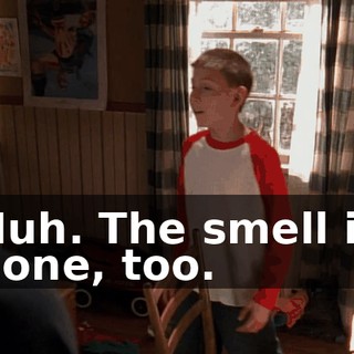 Huh. The smell is gone, too.