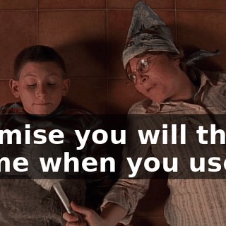 Promise you will think of me when you use it.