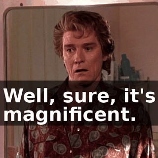 Well, sure, it's magnificent.