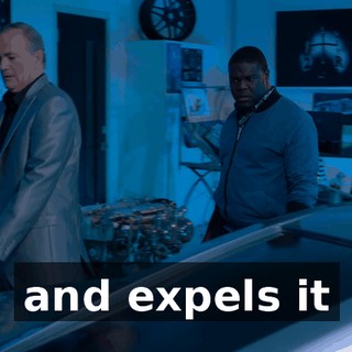 and expels it