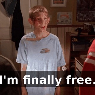 I'm finally free.