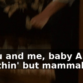 ♪ You and me, baby Ain't nothin' but mammals ♪